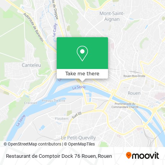 Mapa Restaurant de Comptoir Dock 76 Rouen