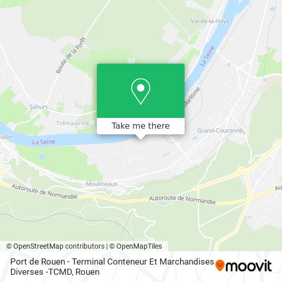 Mapa Port de Rouen - Terminal Conteneur Et Marchandises Diverses -TCMD
