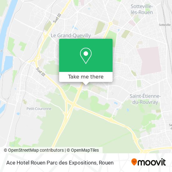 Mapa Ace Hotel Rouen Parc des Expositions