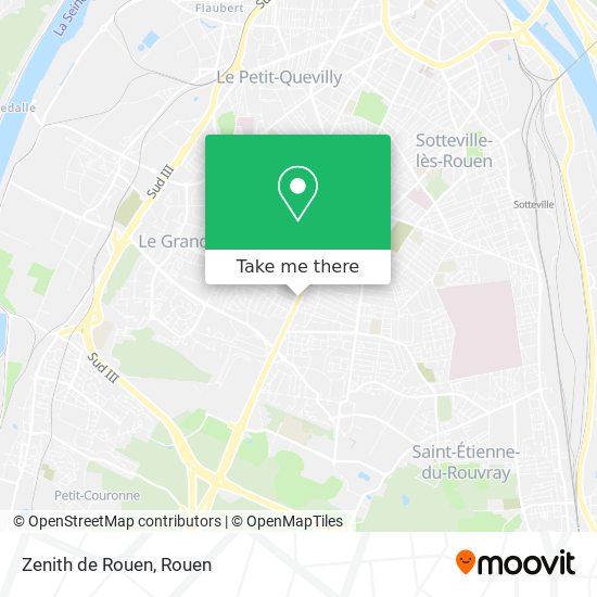 Mapa Zenith de Rouen