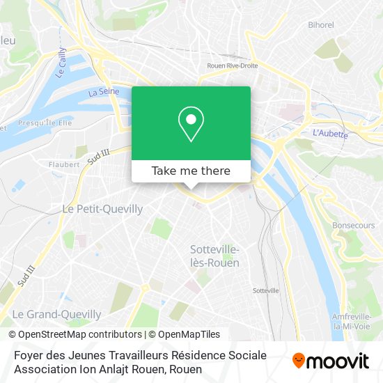Mapa Foyer des Jeunes Travailleurs Résidence Sociale Association Ion Anlajt Rouen