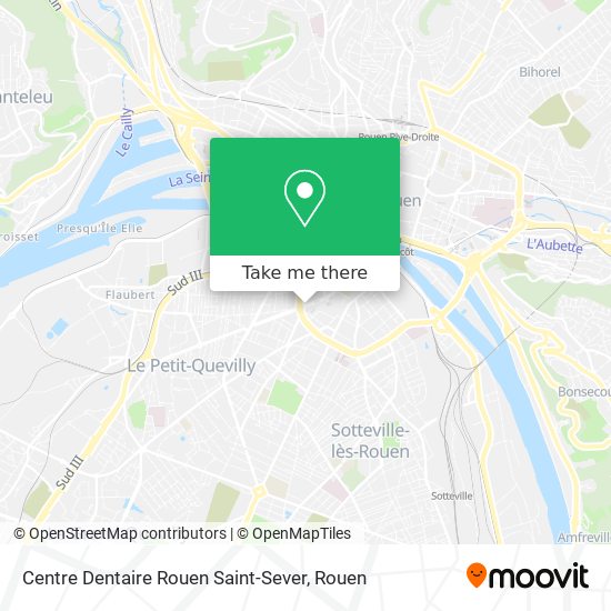 Mapa Centre Dentaire Rouen Saint-Sever