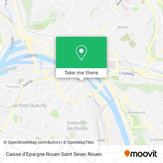 Mapa Caisse d'Epargne Rouen Saint Sever