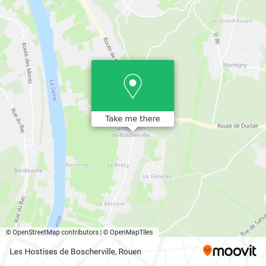 Les Hostises de Boscherville map