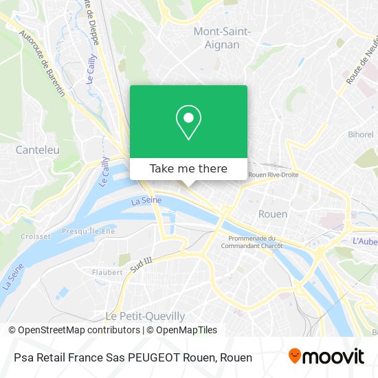 Psa Retail France Sas PEUGEOT Rouen map