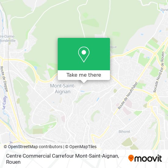 Mapa Centre Commercial Carrefour Mont-Saint-Aignan