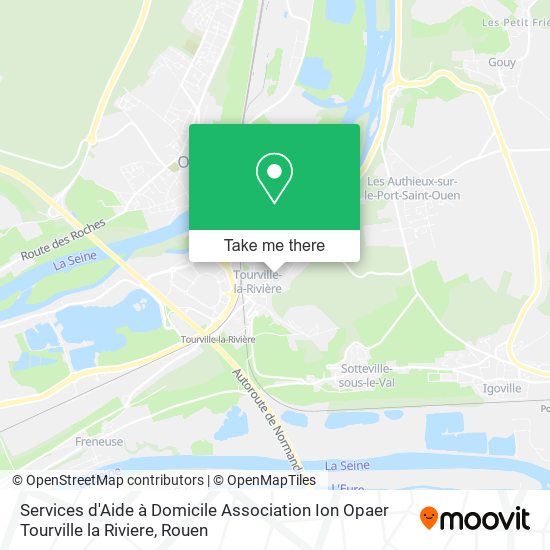 Mapa Services d'Aide à Domicile Association Ion Opaer Tourville la Riviere