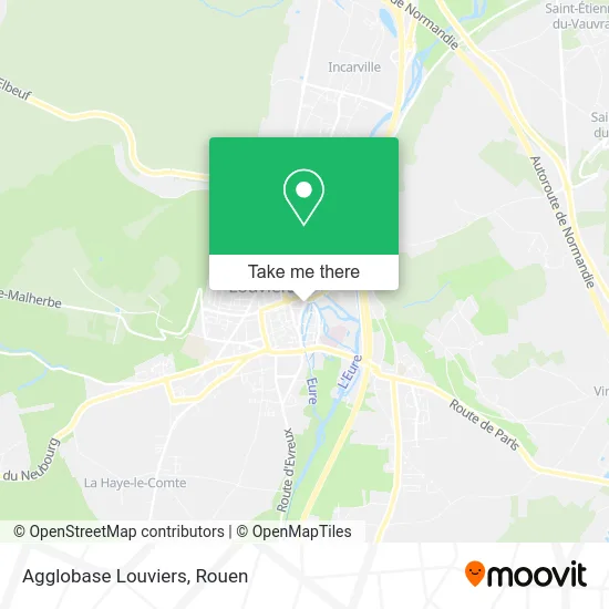 Agglobase Louviers map
