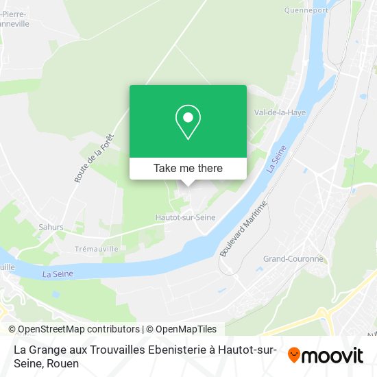 Mapa La Grange aux Trouvailles Ebenisterie à Hautot-sur-Seine