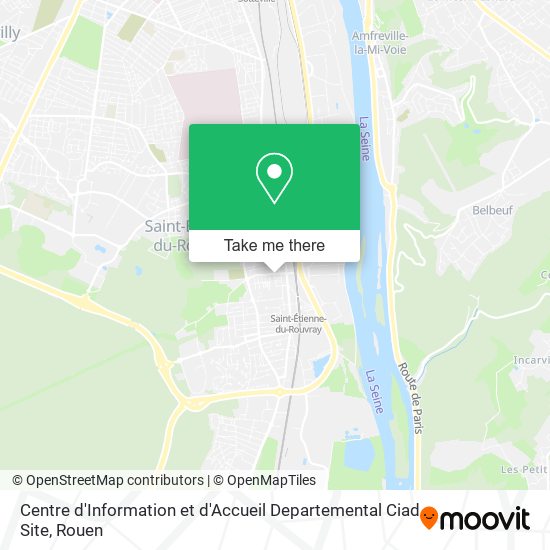 Mapa Centre d'Information et d'Accueil Departemental Ciad Site