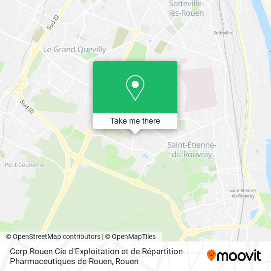 Cerp Rouen Cie d'Exploitation et de Répartition Pharmaceutiques de Rouen map