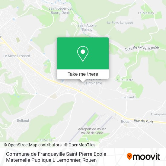 Commune de Franqueville Saint Pierre Ecole Maternelle Publique L Lemonnier map