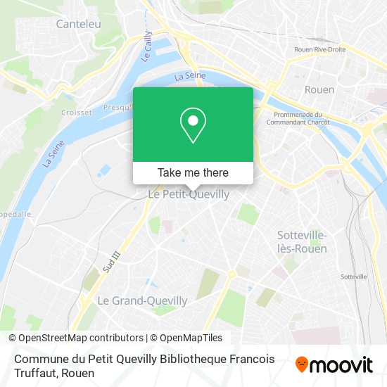 Mapa Commune du Petit Quevilly Bibliotheque Francois Truffaut