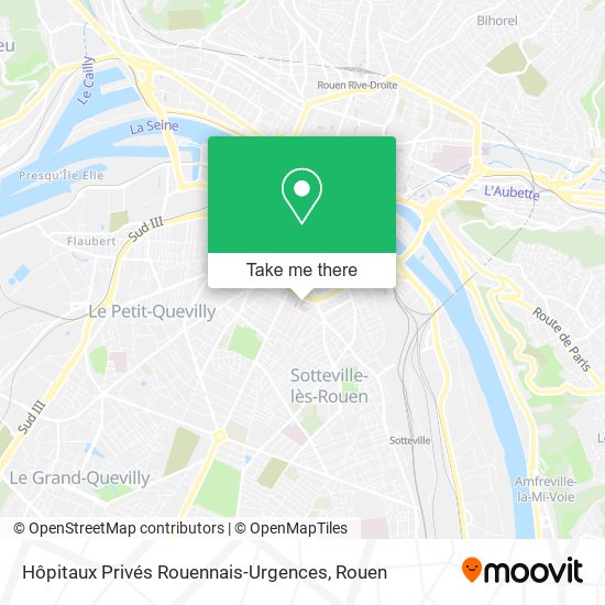 Hôpitaux Privés Rouennais-Urgences map