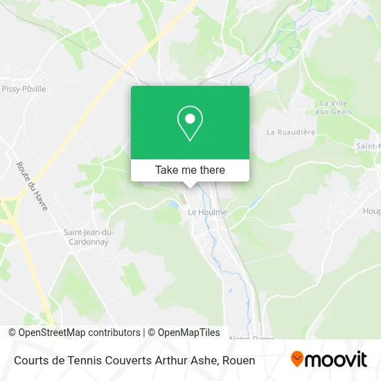 Courts de Tennis Couverts Arthur Ashe map