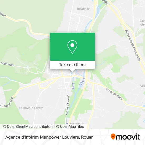 Agence d'Intérim Manpower Louviers map