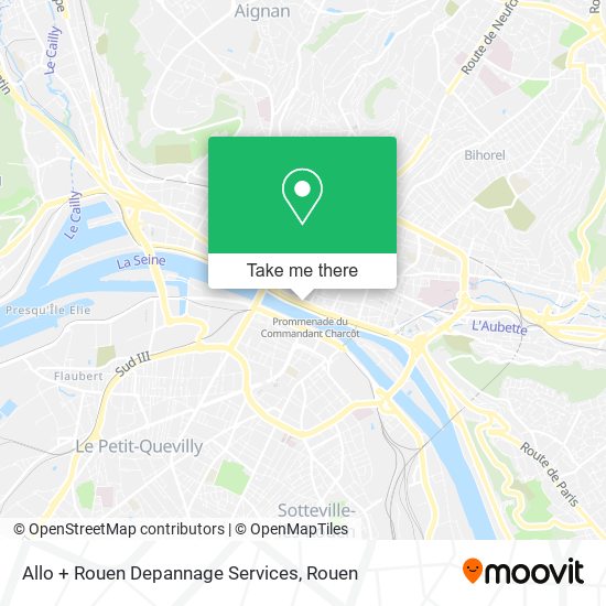 Mapa Allo + Rouen Depannage Services