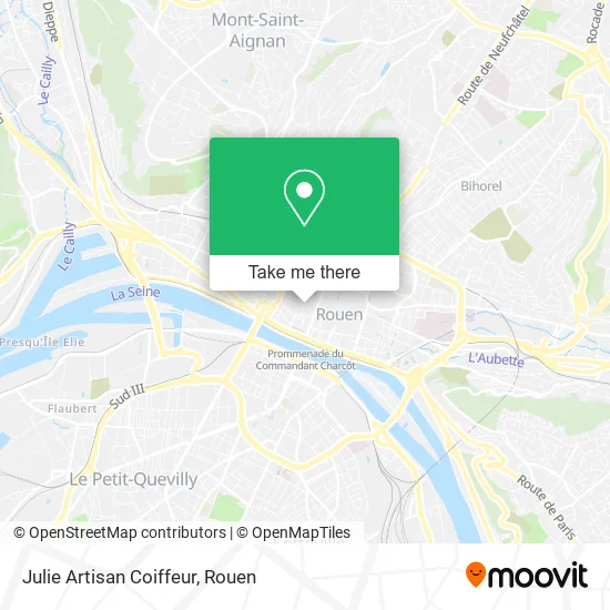 Julie Artisan Coiffeur map