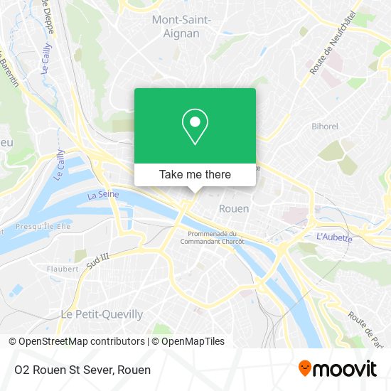 O2 Rouen St Sever map