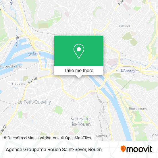 Mapa Agence Groupama Rouen Saint-Sever