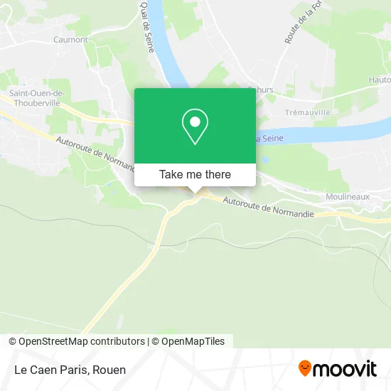 Le Caen Paris map