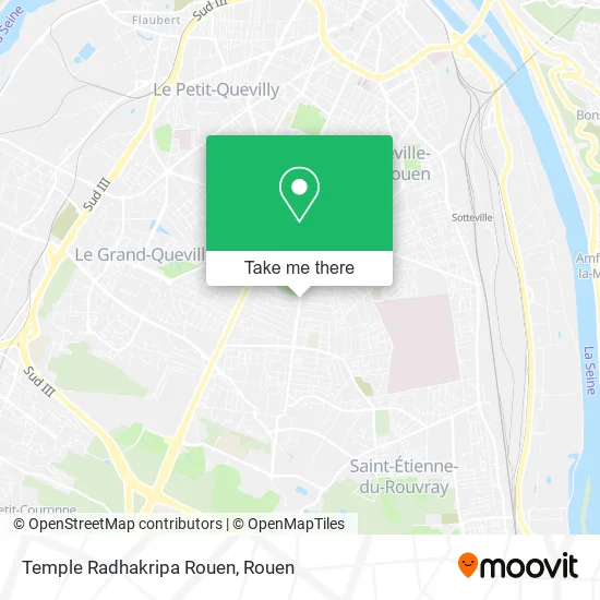 Temple Radhakripa Rouen map