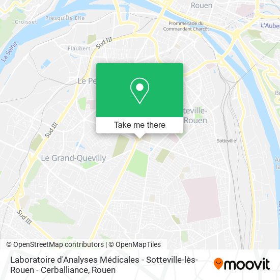 Laboratoire d'Analyses Médicales - Sotteville-lès-Rouen - Cerballiance map