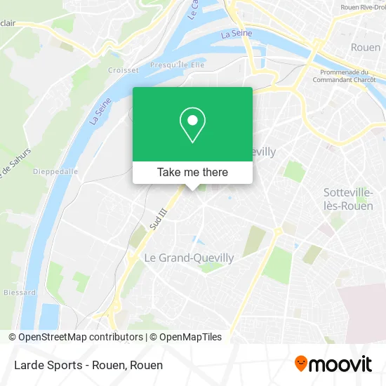 Larde Sports - Rouen map