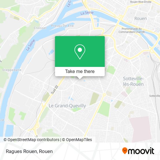 Mapa Ragues Rouen