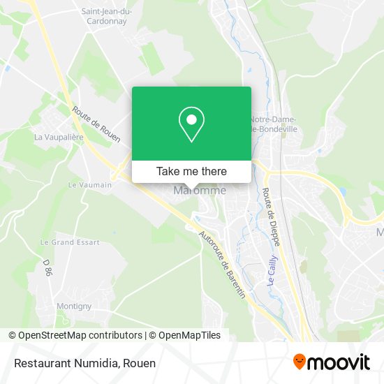 Restaurant Numidia map