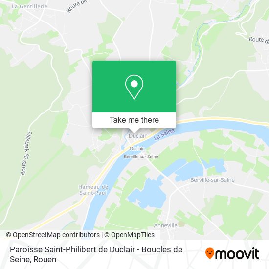 Mapa Paroisse Saint-Philibert de Duclair - Boucles de Seine