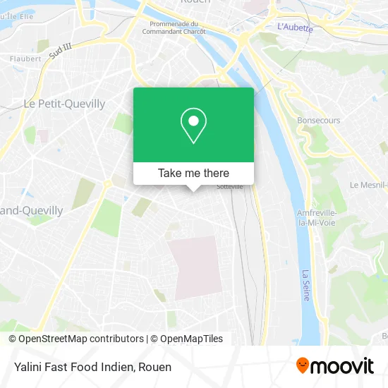 Yalini Fast Food Indien map