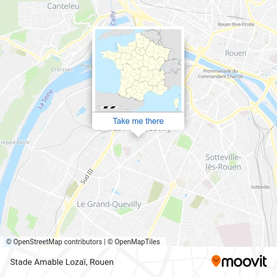 Stade Amable Lozaï map