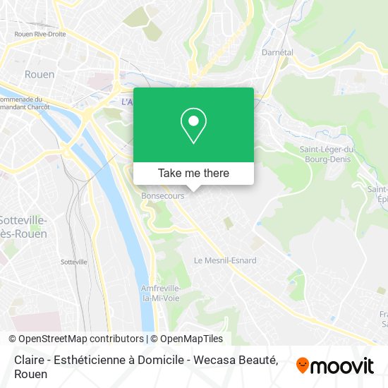 Claire - Esthéticienne à Domicile - Wecasa Beauté map