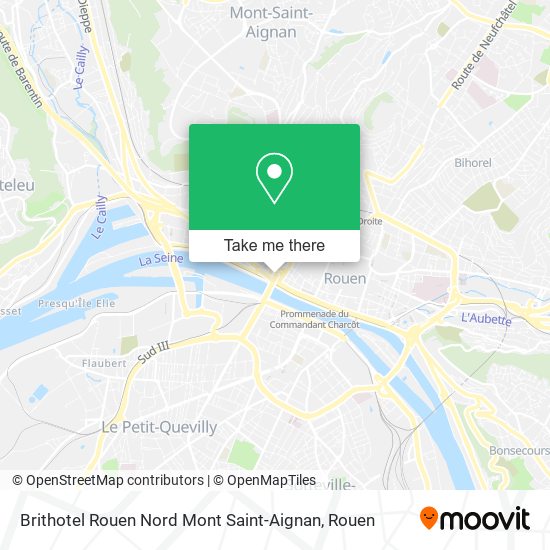 Brithotel Rouen Nord Mont Saint-Aignan map