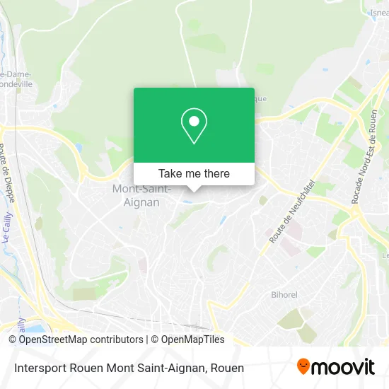 Intersport Rouen Mont Saint-Aignan map