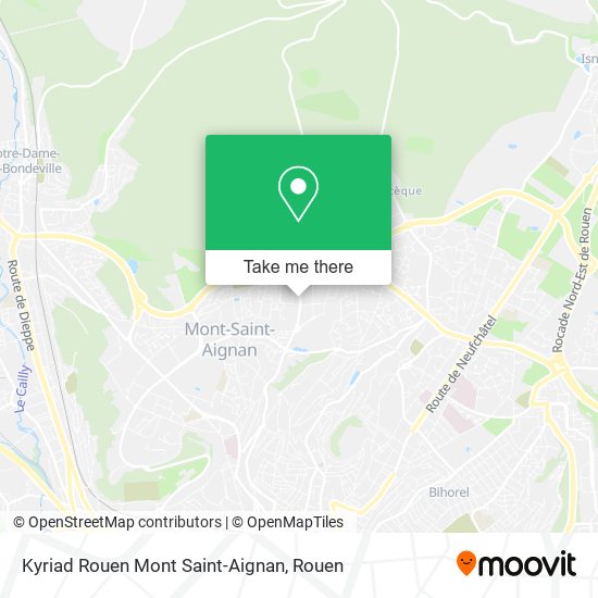 Kyriad Rouen Mont Saint-Aignan map