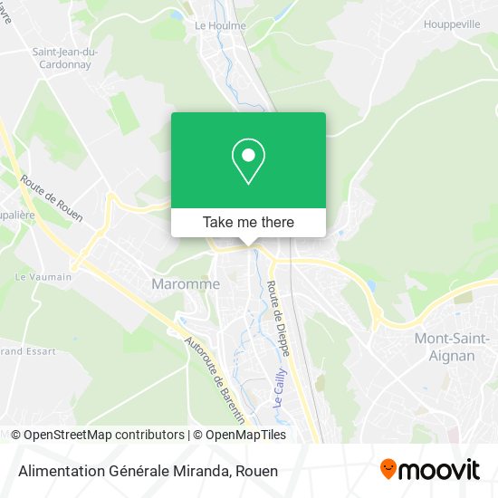 Alimentation Générale Miranda map