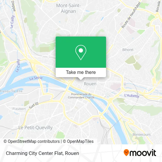 Charming City Center Flat map