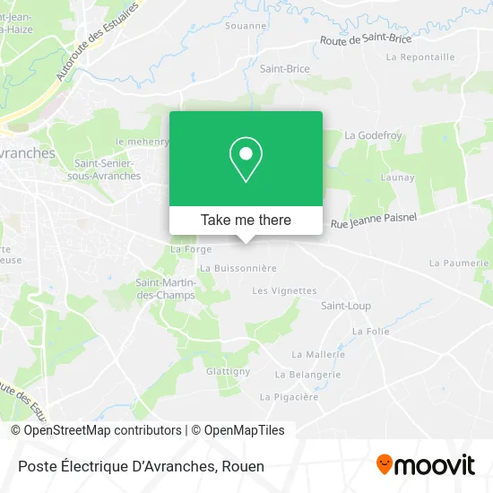 Poste Électrique D’Avranches map