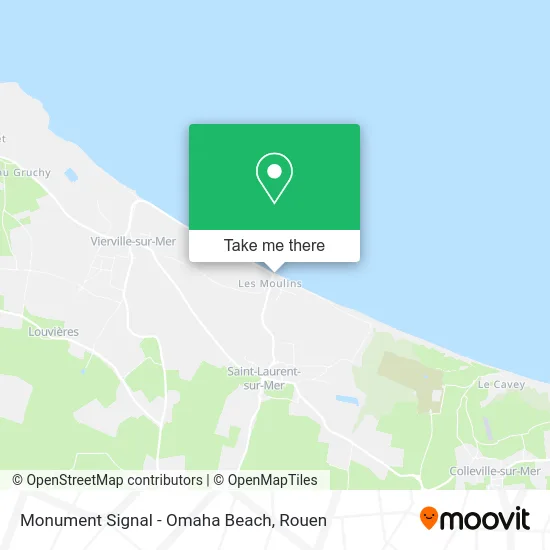Monument Signal - Omaha Beach map