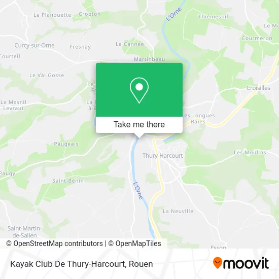Kayak Club De Thury-Harcourt map