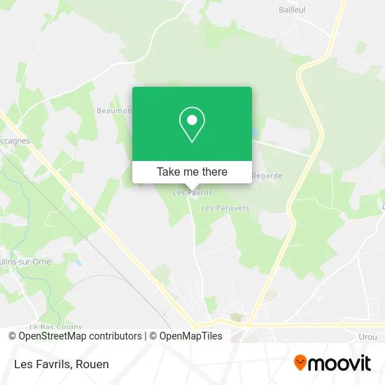 Les Favrils map