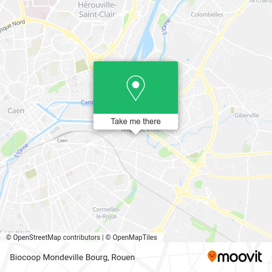 Biocoop Mondeville Bourg map