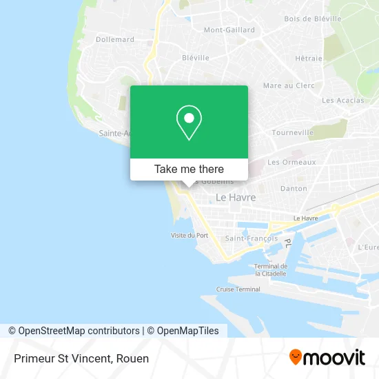 Primeur St Vincent map