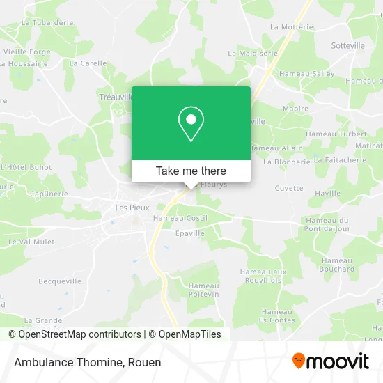 Ambulance Thomine map