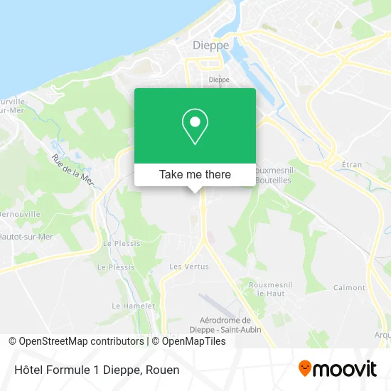 Hôtel Formule 1 Dieppe map