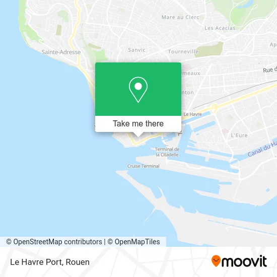 Le Havre Port map