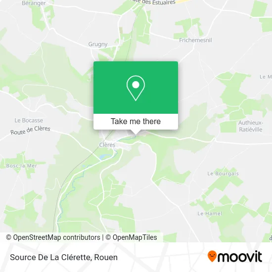 Source De La Clérette map