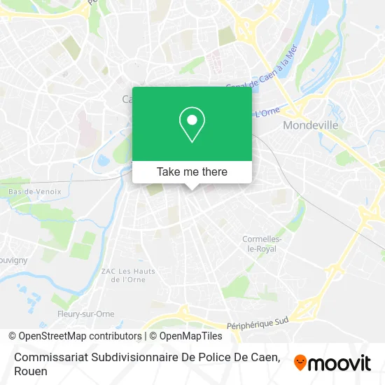Commissariat Subdivisionnaire De Police De Caen map